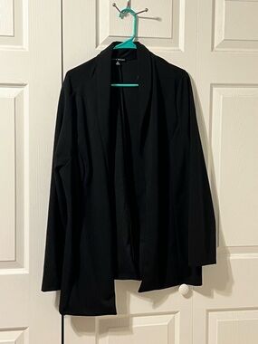 Black Open Front Blazer Jacket